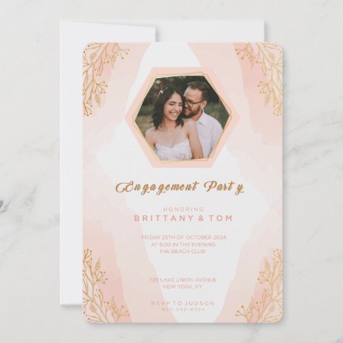 Valley of Love Symphony in a Royal Floral Affair Invitation