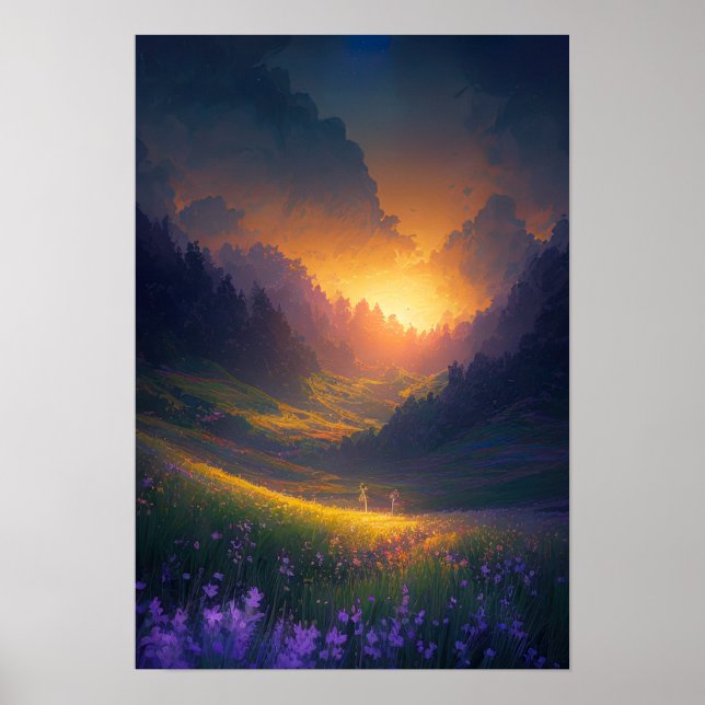 Valley of Radiant Colors Poster (Front)