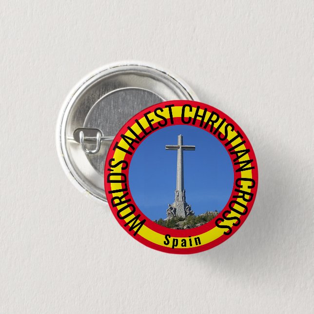 Valley of the Fallen Cross Button (Front & Back)