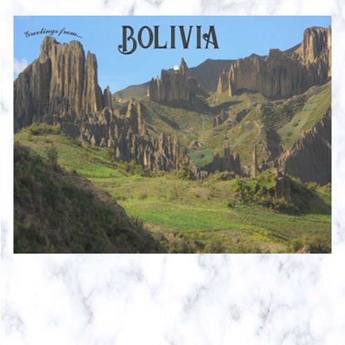 Valley of the Souls Bolivia Postcard