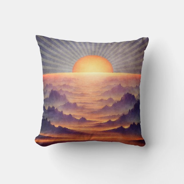 Valley of the Sun Throw Pillow (Front)