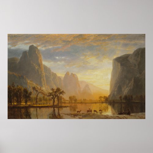 Valley of the Yosemite 1864 by Albert Bierstadt  Poster
