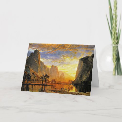Valley of Yosemite by Albert Bierstadt Card
