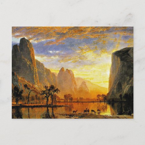 Valley of Yosemite by Albert Bierstadt Postcard