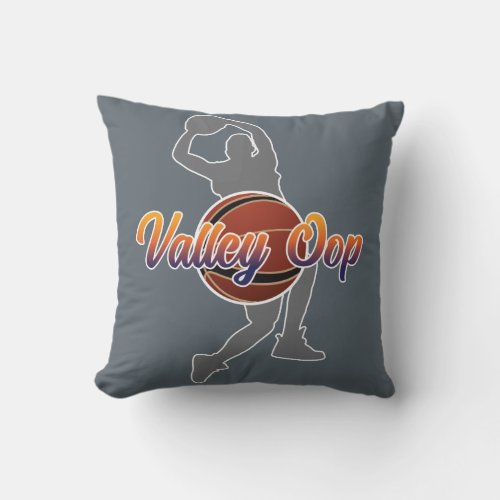 Valley Oop Alley Oop Basketball Throw Pillow