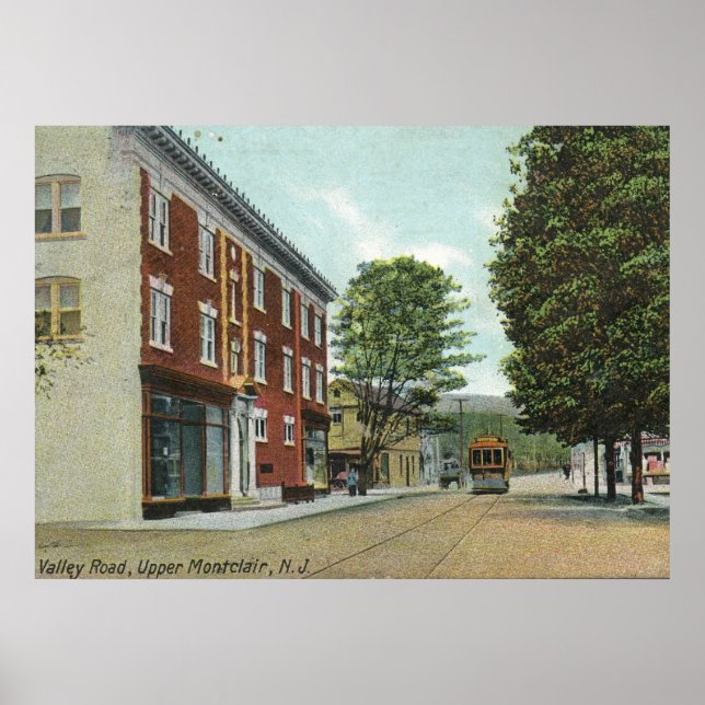 Valley Rd., Upper Montclair NJ 1911 Vintage Poster (Front)