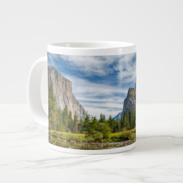 Valley View in Yosemite National Park Giant Coffee Mug (Front Left)