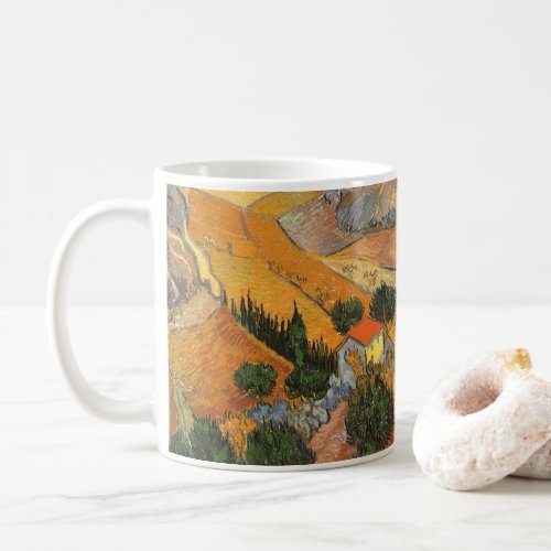 Valley with Plowman by Vincent van Gogh Coffee Mug