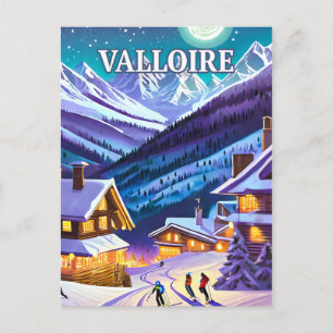 Valloire: Alpine Canvas, Winter Eclats in Harmo Postcard