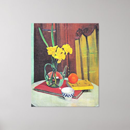 Vallotton _ Jug with Yellow Daffodils Canvas Print