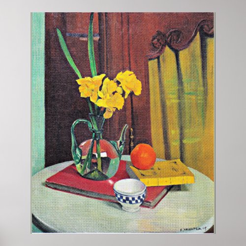 Vallotton _ Jug with Yellow Daffodils Poster