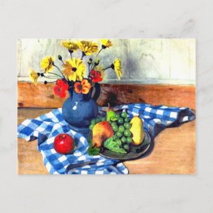 Vallotton - Sunflowers, Pears and Grapes Postcard