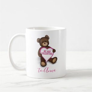 Valnetine's Day Vintage Teddy Bear Personalized Coffee Mug