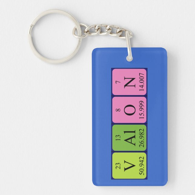 Valon periodic table name keyring (Front)