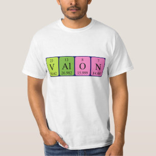 Valon periodic table name shirt