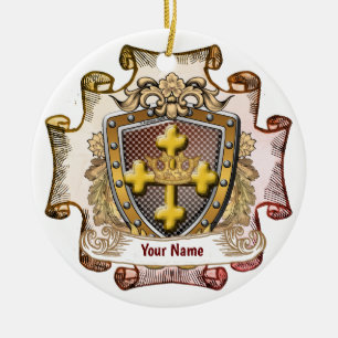 Valor Family Crest Surname ornament