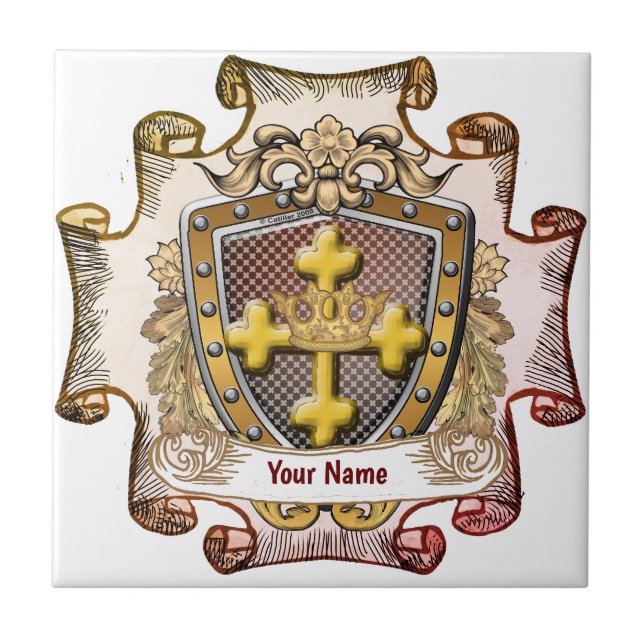 Valor   Family Crest Surname tile (Front)
