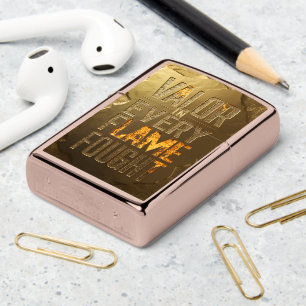 Valor In Every Flame Fought Zippo Lighter