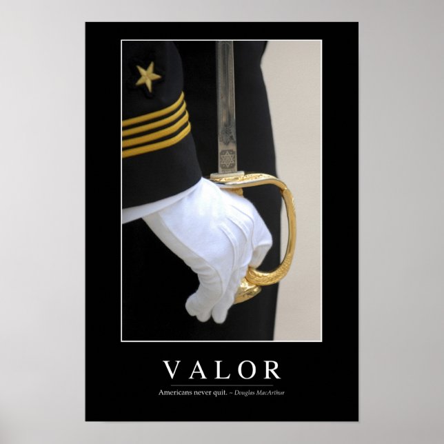 Valor: Inspirational Quote 1 Poster (Front)
