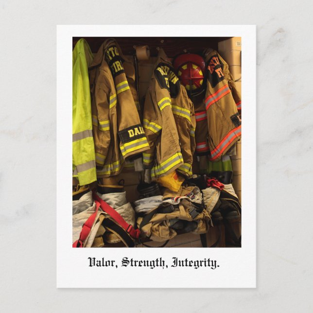 Valor, Strength, Integrity. Postcard (Front)