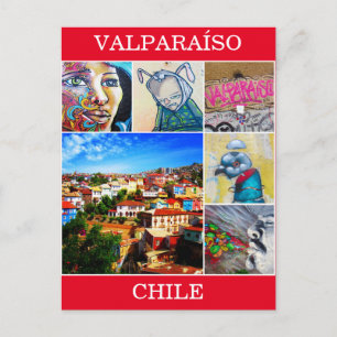 valparaíso art scenes postcard