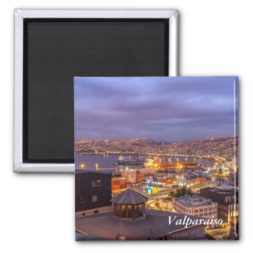 Valparaiso at Night Magnet