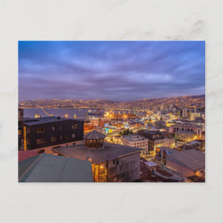 Valparaiso at Night Postcard