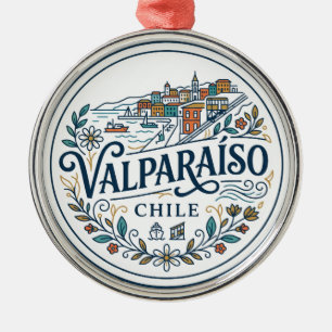 Valparaíso Chile Metal Ornament