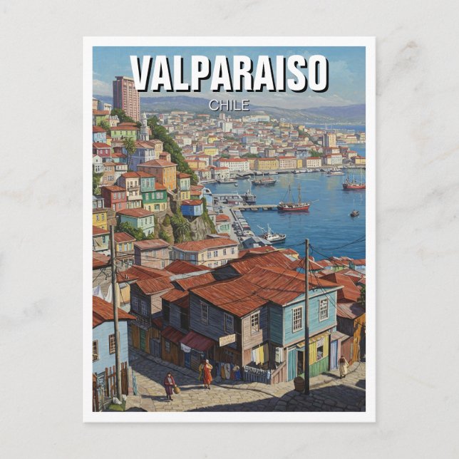 Valparaiso Chile Postcard (Front)