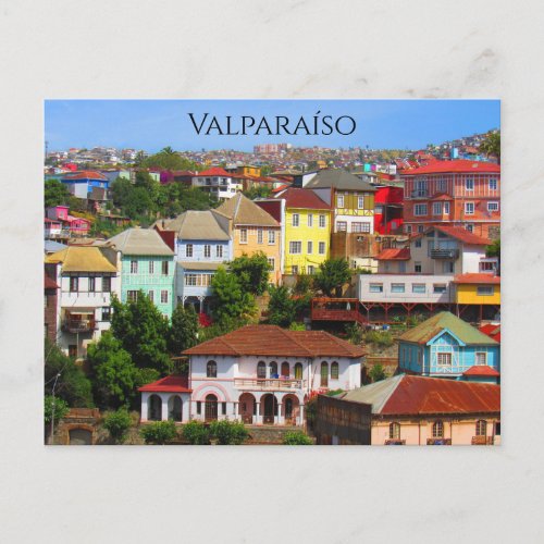 valparaso colours postcard
