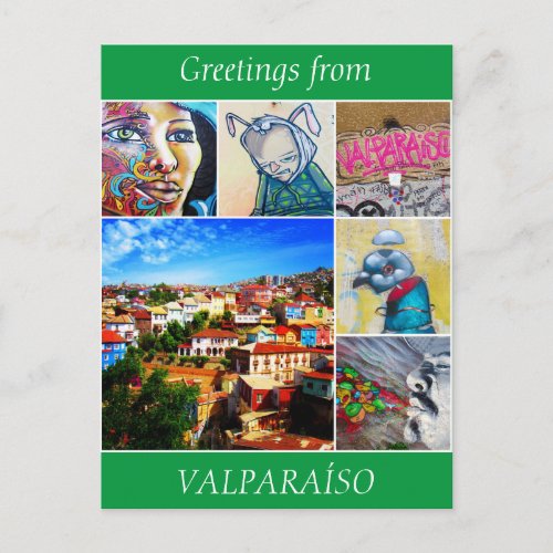valparaso greetings postcard