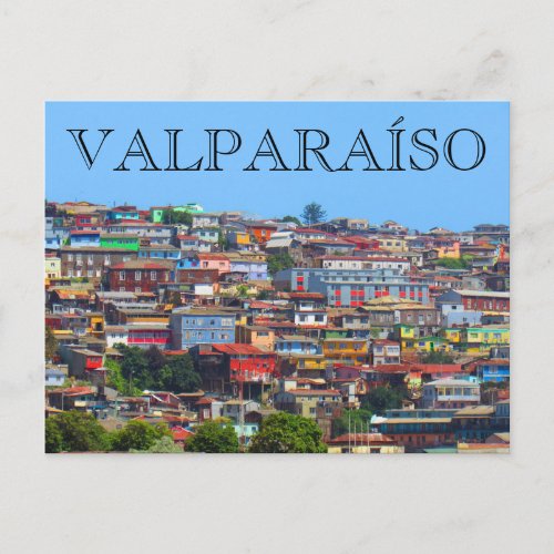 valparaso hills postcard