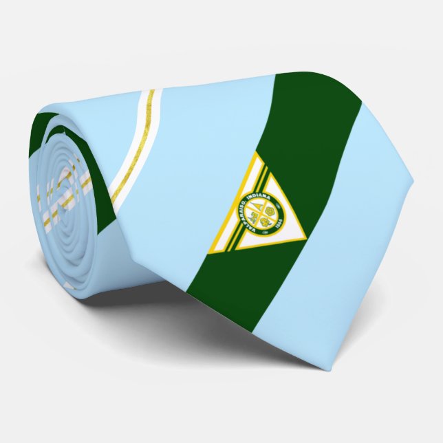 Valparaiso (Indiana) city flag Neck Tie (Rolled)