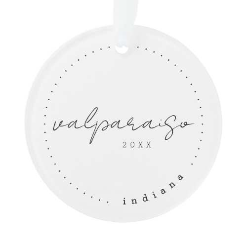 Valpariaso, Indiana IN Travel United States Simple Ornament