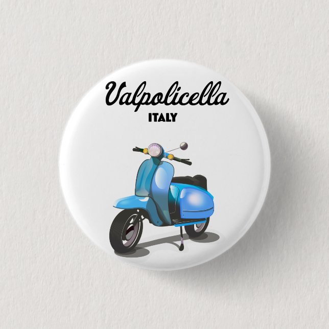 Valpolicella Italy Scooter poster Art Print T-Shir Button (Front)