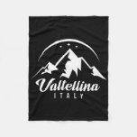 Valtellina Italy Ski Resort Skiing Snowboarding So Fleece Blanket