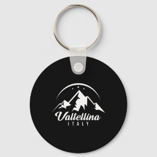 Valtellina Italy Ski Resort Skiing Snowboarding So Keychain