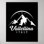 Valtellina Italy Ski Resort Skiing Snowboarding So Poster