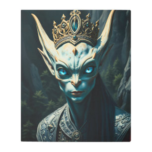 Valtharion Ancient Elf King - Gothic Dark Fantasy Metal Print