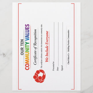 Value Inclusion Certificate  Letterhead