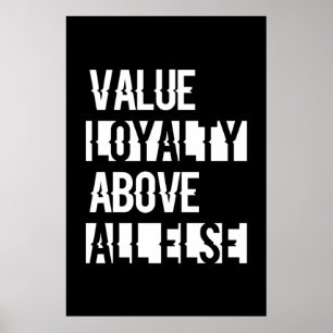 Value Loyalty - Ray Red Poster
