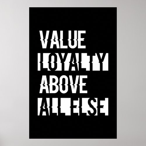 Value Loyalty _ Ray Red Poster