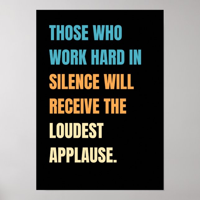 Value of Hardwork - Motivational Quotes Poster (Front)
