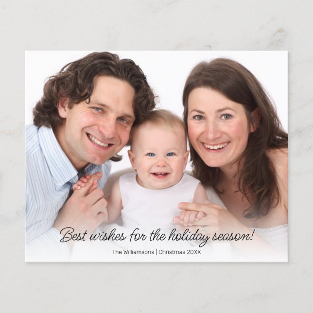 Value Photo Name Year Simple Holiday Insert Flyer (Front)