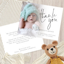 Value Photo Script Thank You Birth Announcement Flyer