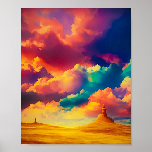 Value Poster Paper Matte  Colorful Clouds