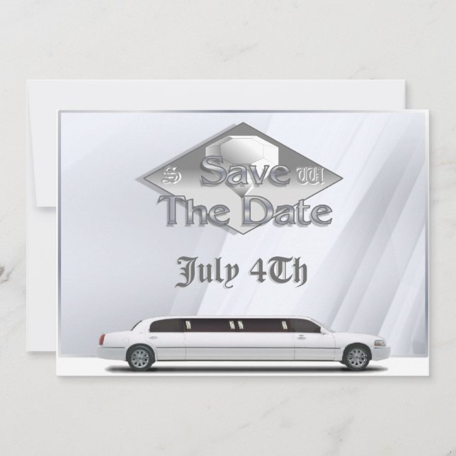 Value Priced Monogram Save The Date Invite (Front)
