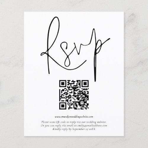 Value QR Code Script Wedding RSVP Flyer