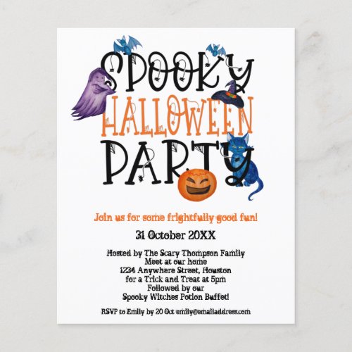 Value Spooky Halloween Party Invitation Flyer