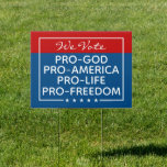 Values Voter Pro-Life Christian Trump Sign